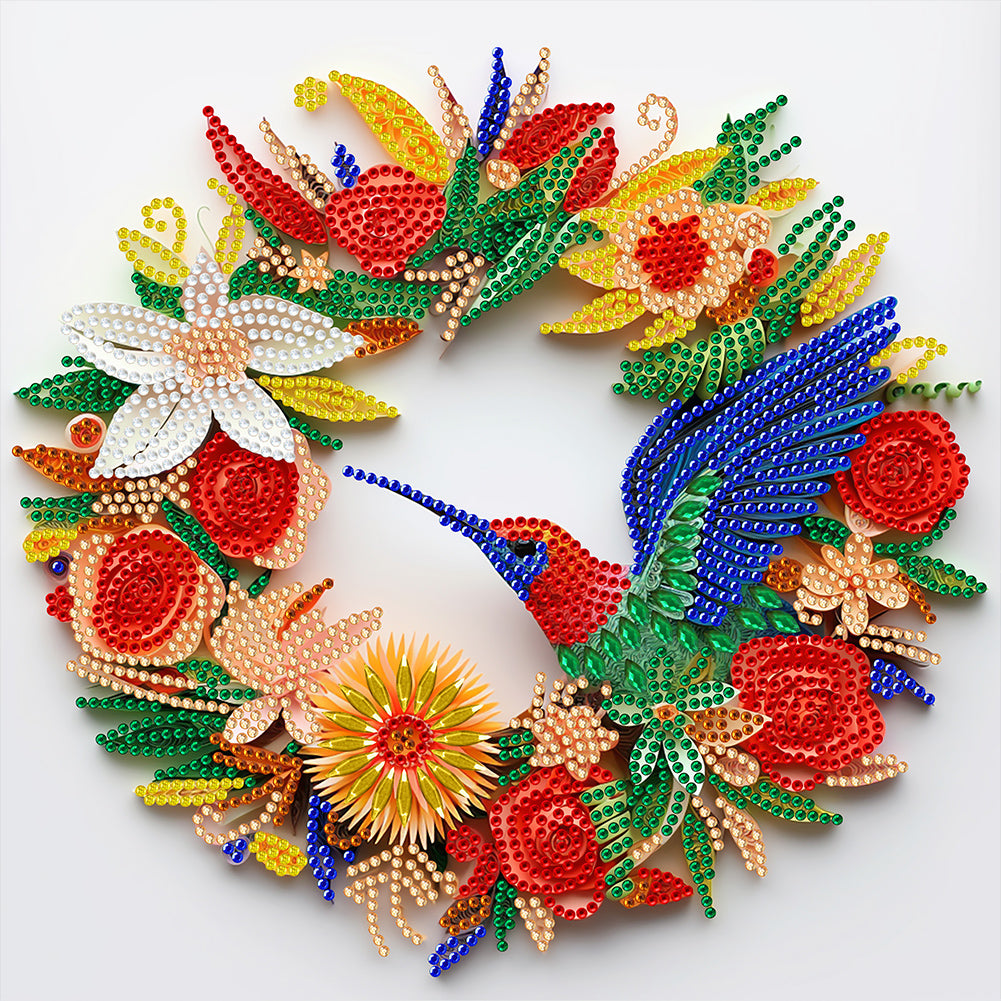 Diamond Painting - Partial Special Shaped - hummingbird paper painting (30*30CM)