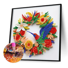Load image into Gallery viewer, Diamond Painting - Partial Special Shaped - hummingbird paper painting (30*30CM)
