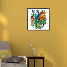 Load image into Gallery viewer, Diamond Painting - Partial Special Shaped - peacock paper painting (30*30CM)

