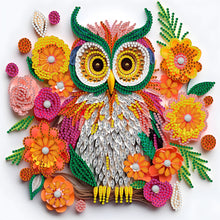 Load image into Gallery viewer, Diamond Painting - Partial Special Shaped - Owl paper painting (30*30CM)
