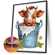 Load image into Gallery viewer, Diamond Painting - Full Round - bucket cow (30*40CM)
