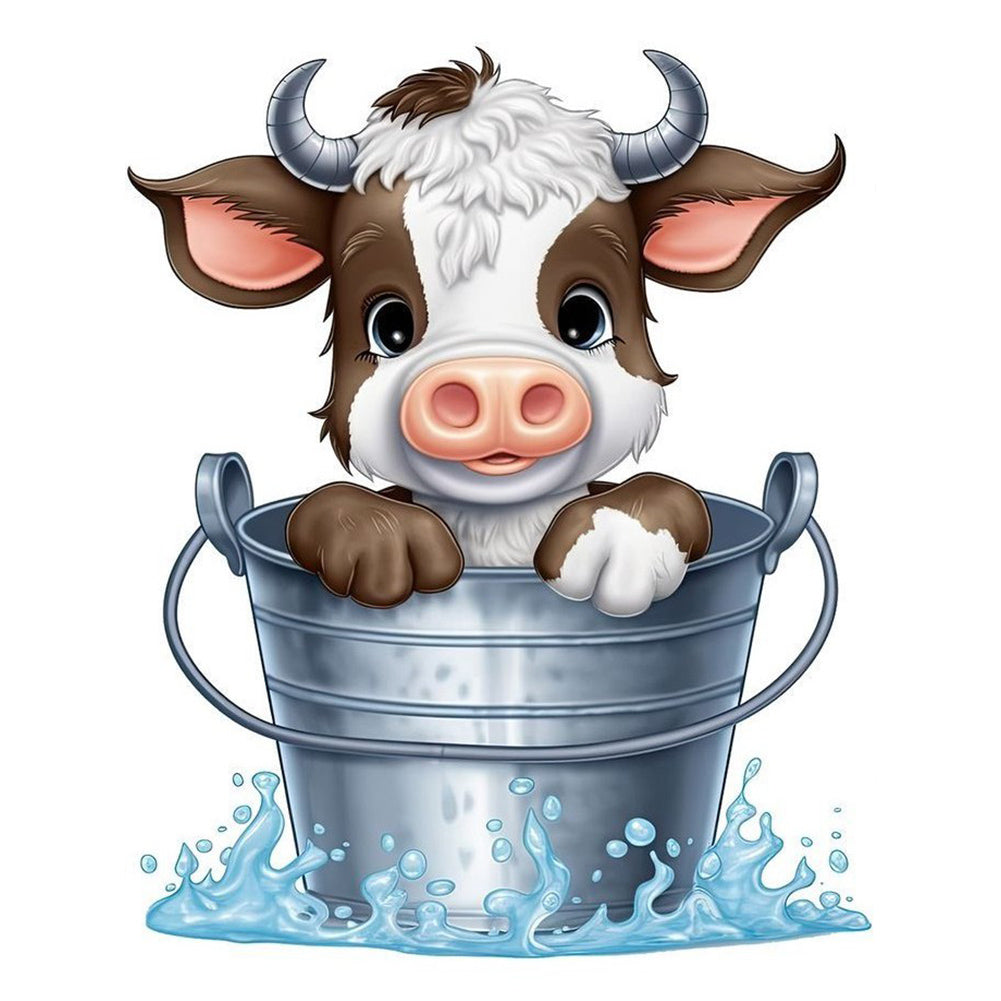 Diamond Painting - Full Round - bucket cow (30*40CM)