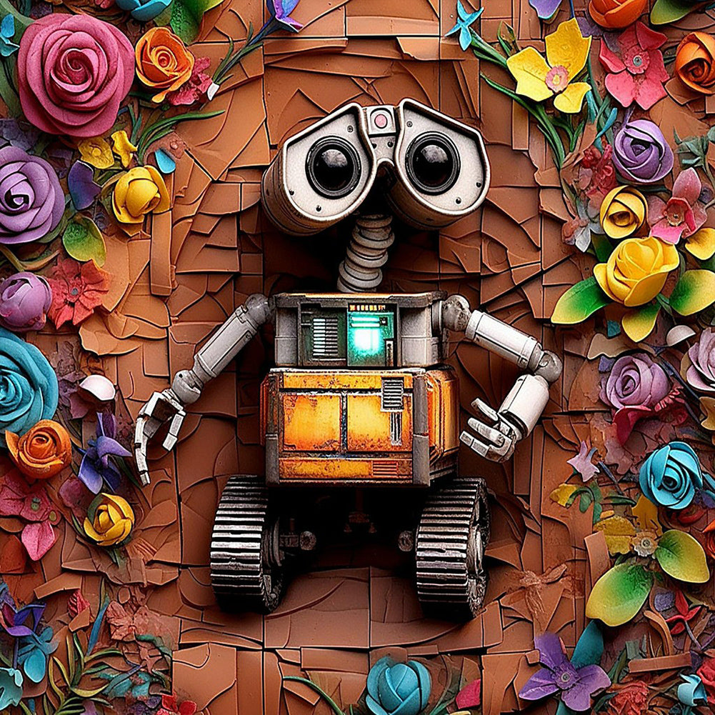 Diamond Painting - Full Round - robot mobilization (30*30CM)