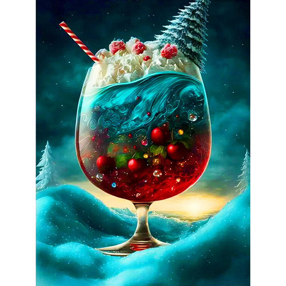 Diamond Painting - Full Round - Christmas water glass (30*40CM)