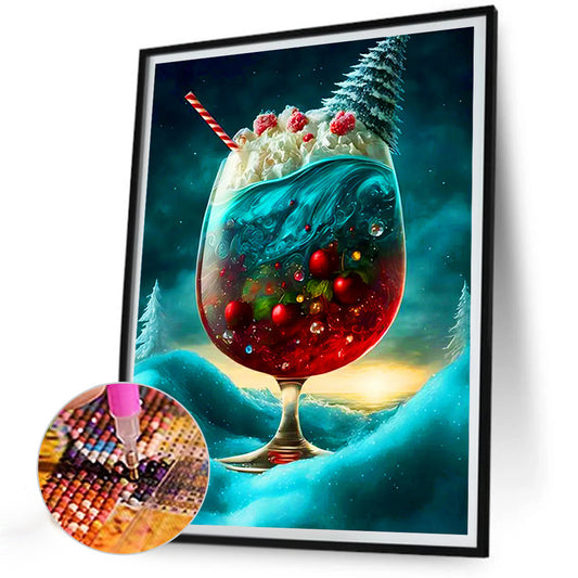 Diamond Painting - Full Round - Christmas water glass (30*40CM)