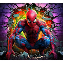 Load image into Gallery viewer, Diamond Painting - Full Round - superhero in action spiderman (55*50CM)
