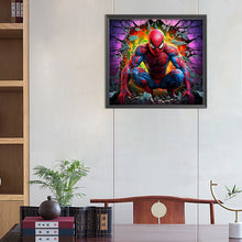 Load image into Gallery viewer, Diamond Painting - Full Round - superhero in action spiderman (55*50CM)
