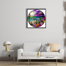 Load image into Gallery viewer, Diamond Painting - Full Round - round plate glass art seaside (30*30CM)
