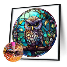 Load image into Gallery viewer, Diamond Painting - Full Round - medallion glass art owl (30*30CM)
