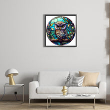 Load image into Gallery viewer, Diamond Painting - Full Round - medallion glass art owl (30*30CM)
