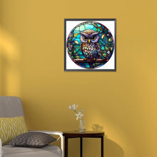 Load image into Gallery viewer, Diamond Painting - Full Round - medallion glass art owl (30*30CM)
