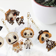 Load image into Gallery viewer, DIY Diamond Art Keychains Cartoon 6pcs (Halloween Scary Doll)
