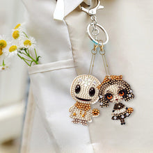 Load image into Gallery viewer, DIY Diamond Art Keychains Cartoon 6pcs (Halloween Scary Doll)
