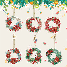 Load image into Gallery viewer, DIY Diamond Art Keychains Cartoon 6pcs (Saffron Wreath)
