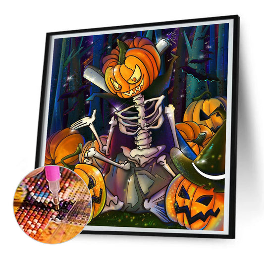 Diamond Painting - Full Round - halloween jack-o-lantern (30*30CM)
