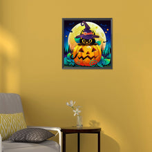 Load image into Gallery viewer, Diamond Painting - Full Round - halloween jack-o-lantern (30*30CM)
