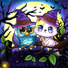 Load image into Gallery viewer, Diamond Painting - Full Round - halloween jack-o-lantern (30*30CM)
