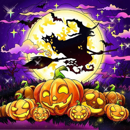 Diamond Painting - Full Round - halloween jack-o-lantern (30*30CM)