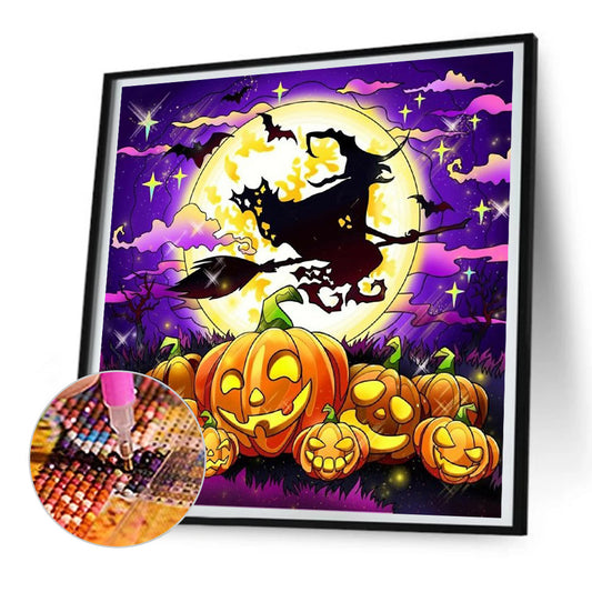 Diamond Painting - Full Round - halloween jack-o-lantern (30*30CM)