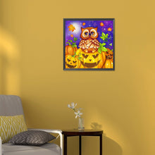 Load image into Gallery viewer, Diamond Painting - Full Round - halloween jack-o-lantern (30*30CM)
