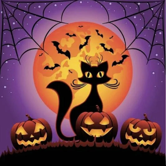 Diamond Painting - Full Round - halloween jack-o-lantern (30*30CM)