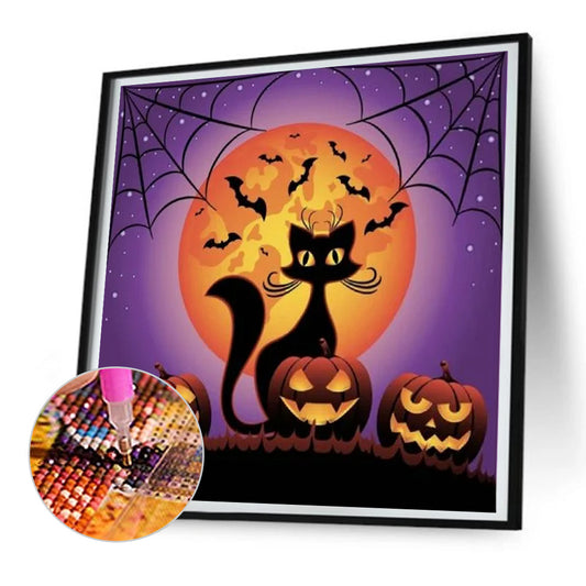 Diamond Painting - Full Round - halloween jack-o-lantern (30*30CM)