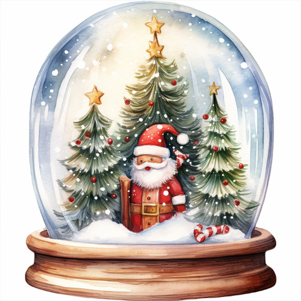 Diamond Painting - Full Round - santa crystal ball (30*30CM)