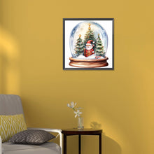 Load image into Gallery viewer, Diamond Painting - Full Round - santa crystal ball (30*30CM)
