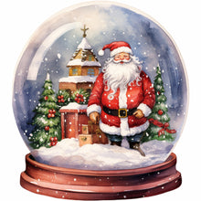 Load image into Gallery viewer, Diamond Painting - Full Round - santa crystal ball (30*30CM)
