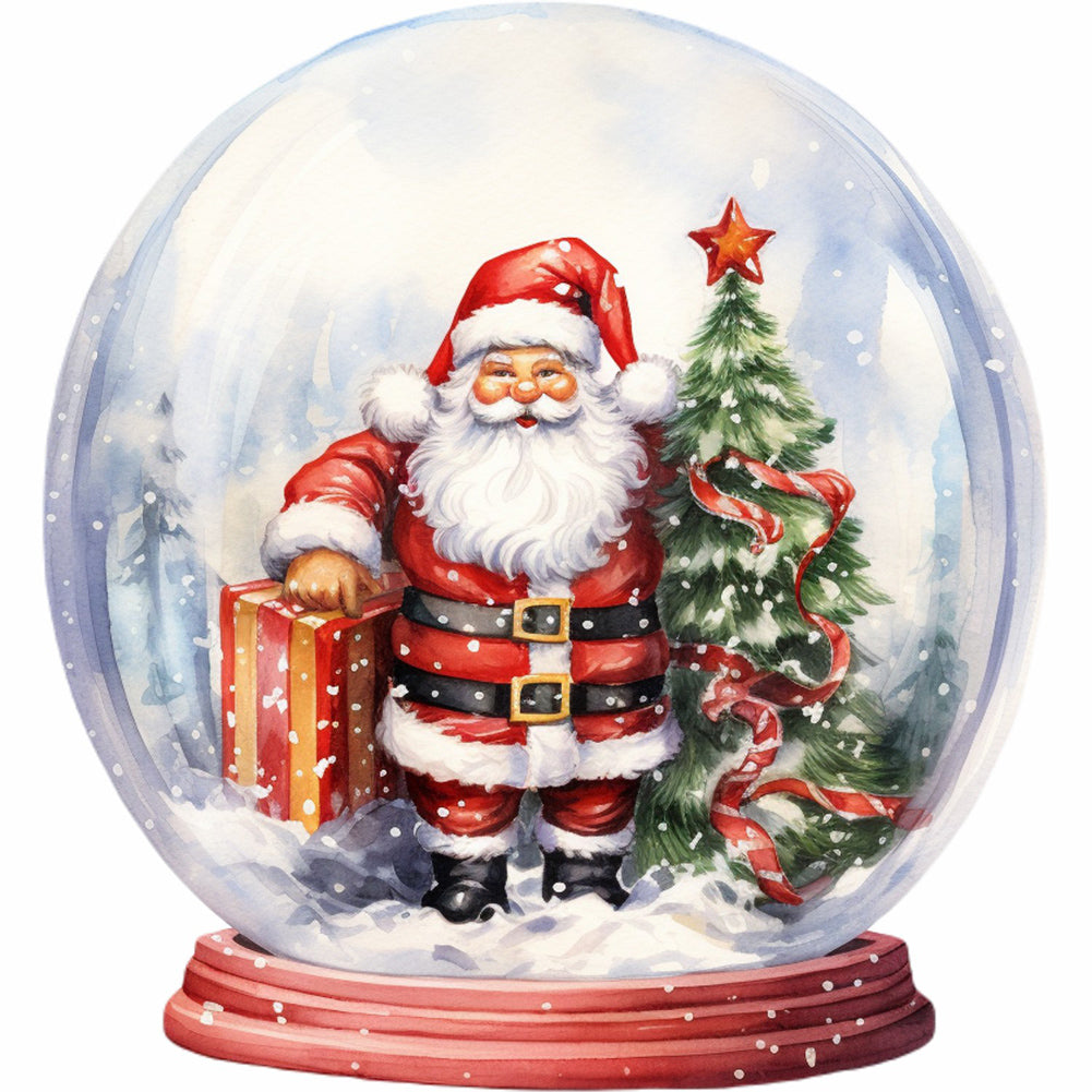 Diamond Painting - Full Round - santa crystal ball (30*30CM)