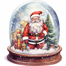 Load image into Gallery viewer, Diamond Painting - Full Round - santa crystal ball (30*30CM)
