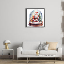 Load image into Gallery viewer, Diamond Painting - Full Round - santa crystal ball (30*30CM)
