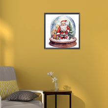 Load image into Gallery viewer, Diamond Painting - Full Round - santa crystal ball (30*30CM)
