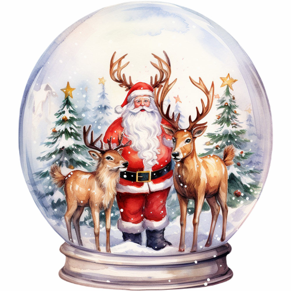 Diamond Painting - Full Round - santa crystal ball (30*30CM)