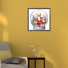 Load image into Gallery viewer, Diamond Painting - Full Round - santa crystal ball (30*30CM)

