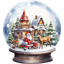 Load image into Gallery viewer, Diamond Painting - Full Round - santa crystal ball (30*30CM)
