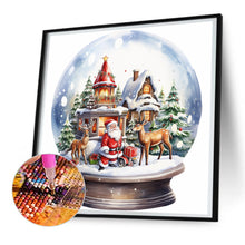 Load image into Gallery viewer, Diamond Painting - Full Round - santa crystal ball (30*30CM)
