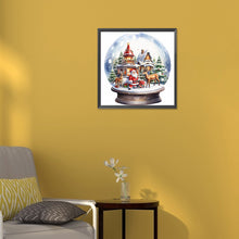 Load image into Gallery viewer, Diamond Painting - Full Round - santa crystal ball (30*30CM)
