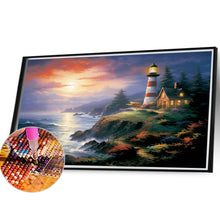 Load image into Gallery viewer, Diamond Painting - Full Round - seaside lighthouse (40*30CM)
