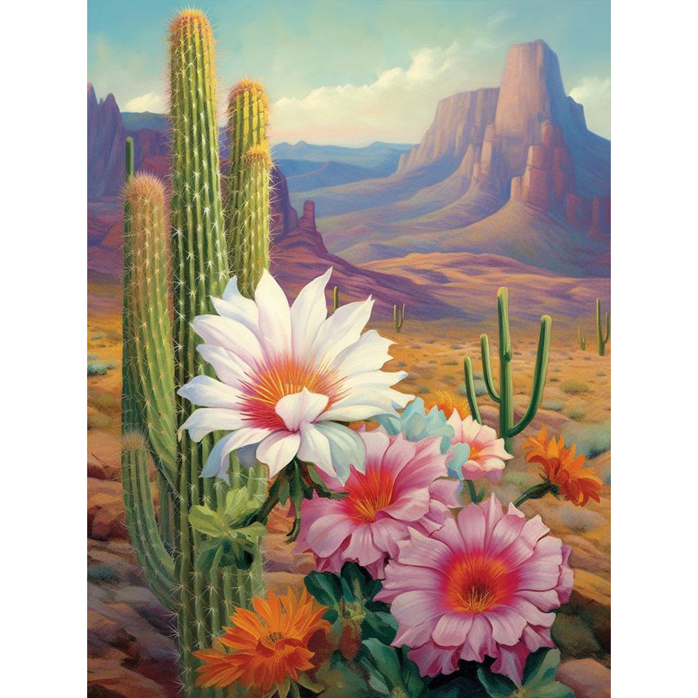 Diamond Painting - Full Round - desert cactus flower (30*40CM)