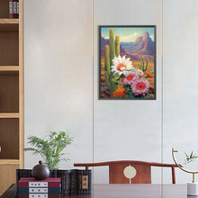 Load image into Gallery viewer, Diamond Painting - Full Round - desert cactus flower (30*40CM)
