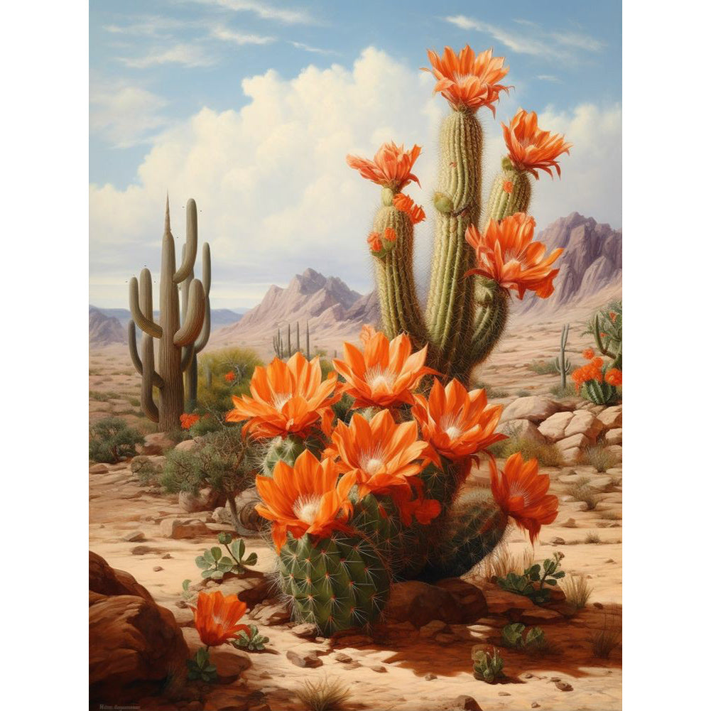 Diamond Painting - Full Round - desert cactus flower (30*40CM)