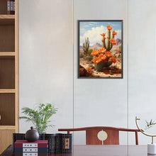 Load image into Gallery viewer, Diamond Painting - Full Round - desert cactus flower (30*40CM)
