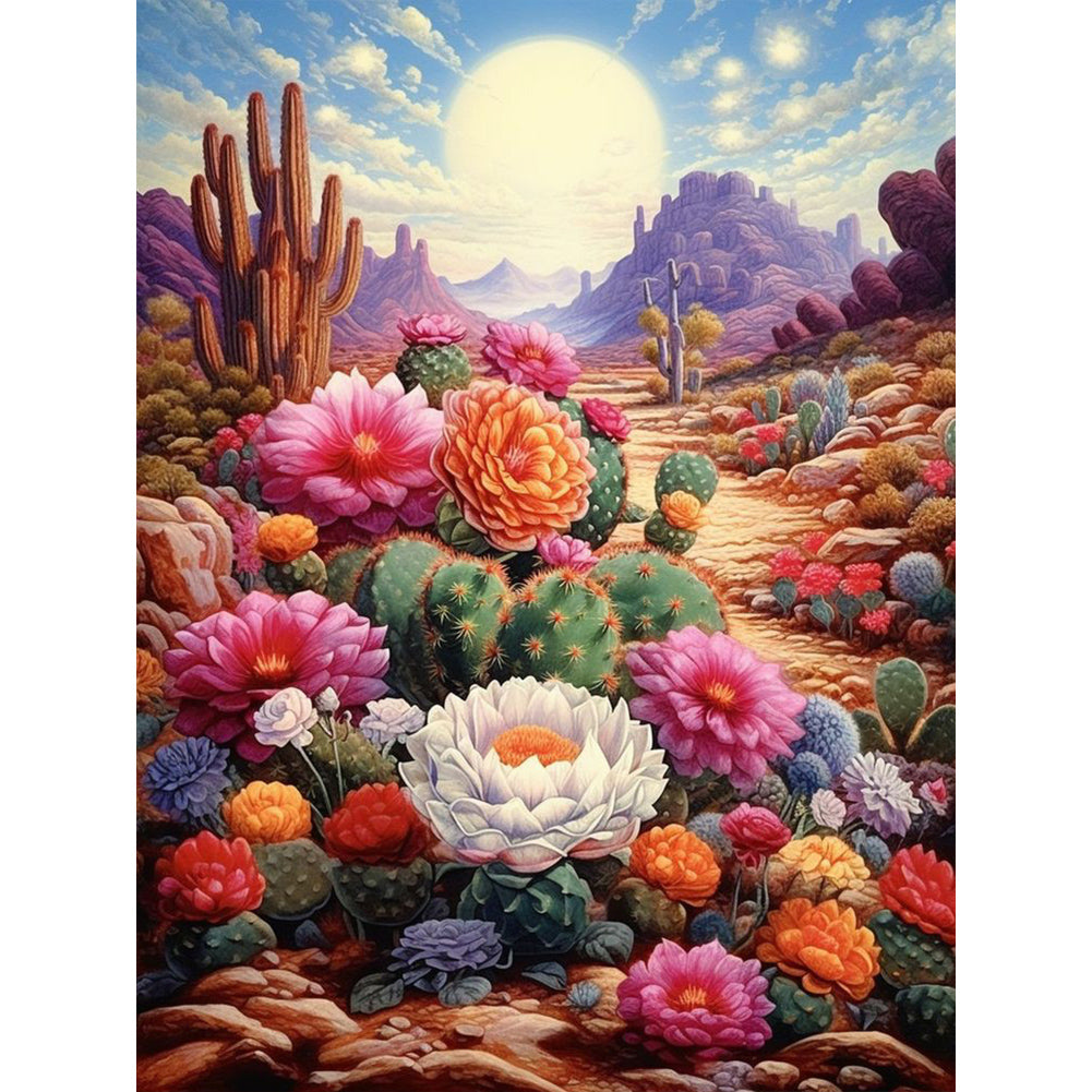 Diamond Painting - Full Round - desert cactus flower (30*40CM)