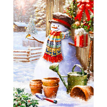 Load image into Gallery viewer, Diamond Painting - Full Round - Christmas snowman (30*40CM)
