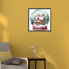Load image into Gallery viewer, Diamond Painting - Full Round - Christmas house crystal ball (30*30CM)
