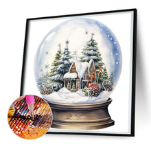 Load image into Gallery viewer, Diamond Painting - Full Round - Christmas house crystal ball (30*30CM)
