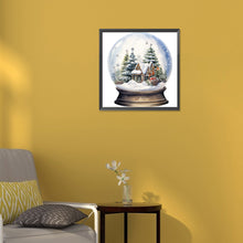Load image into Gallery viewer, Diamond Painting - Full Round - Christmas house crystal ball (30*30CM)
