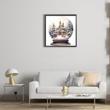 Load image into Gallery viewer, Diamond Painting - Full Round - Christmas house crystal ball (30*30CM)
