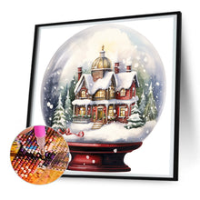 Load image into Gallery viewer, Diamond Painting - Full Round - Christmas house crystal ball (30*30CM)
